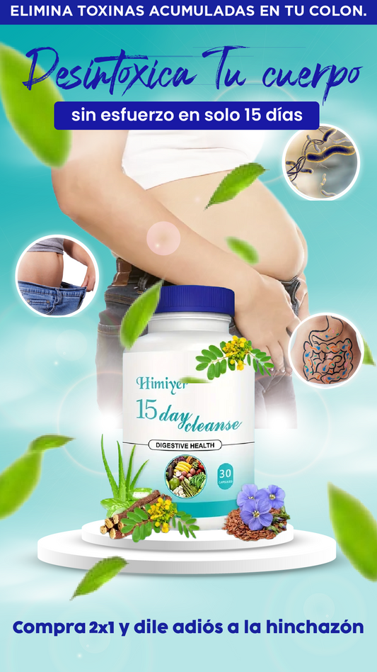 15 day Cleanse| Colon limpio, cuerpo renovado con 2x1.